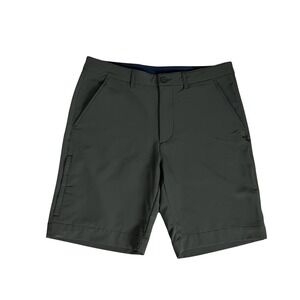 V46 Golf Shorts Mens Size 34 Green Performance Comfort Stretch Zip Side Pocket
